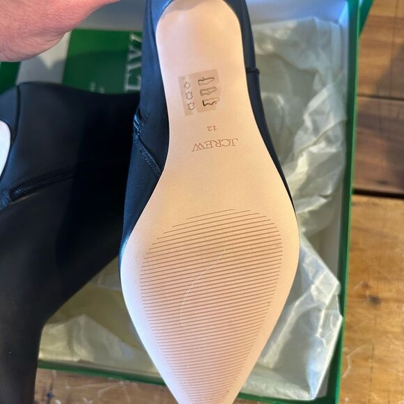 ✨ NEW J.Crew Pointed Toe Leather Stiletto Ankle Boots - Size 12 ✨ - Picture 10 of 14